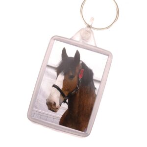hovis the horse keyring featuring hovis wearing a poppy