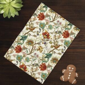 elegant floral design of an anthina tea towel