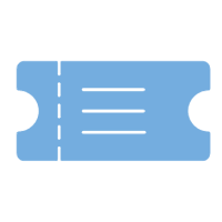 blue gift voucher icon
