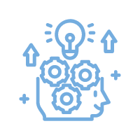 career development icon in blue