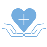 heart with hands icon