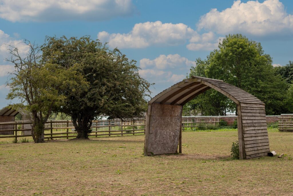 field shelter in a field