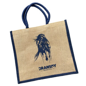Bransby Horses Navy Jute Bag